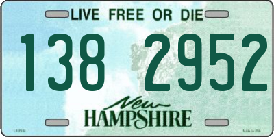 NH license plate 1382952