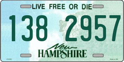 NH license plate 1382957