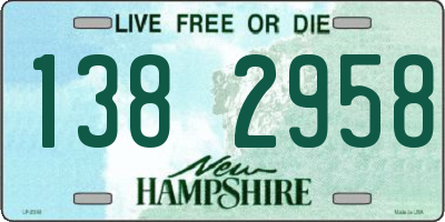 NH license plate 1382958