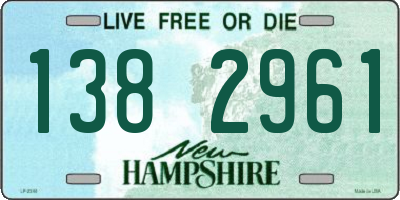 NH license plate 1382961