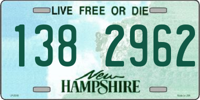 NH license plate 1382962