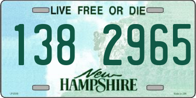 NH license plate 1382965