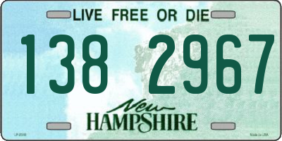 NH license plate 1382967