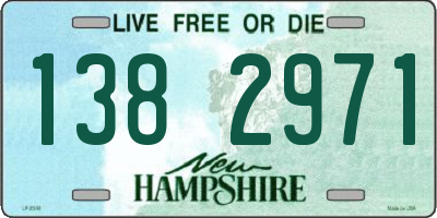 NH license plate 1382971