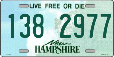 NH license plate 1382977