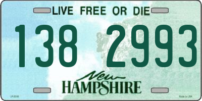 NH license plate 1382993