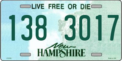 NH license plate 1383017