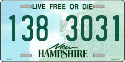 NH license plate 1383031