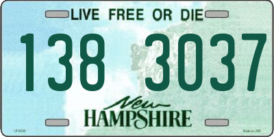 NH license plate 1383037