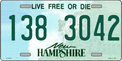 NH license plate 1383042