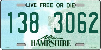 NH license plate 1383062