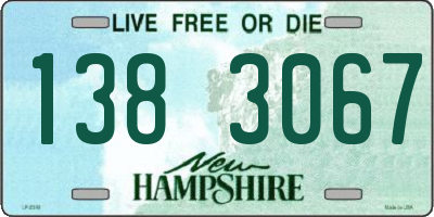 NH license plate 1383067
