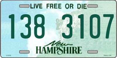NH license plate 1383107