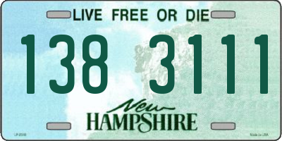 NH license plate 1383111
