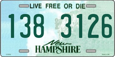 NH license plate 1383126