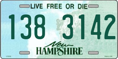 NH license plate 1383142