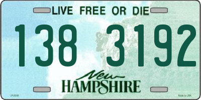 NH license plate 1383192