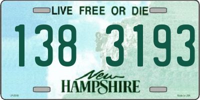 NH license plate 1383193