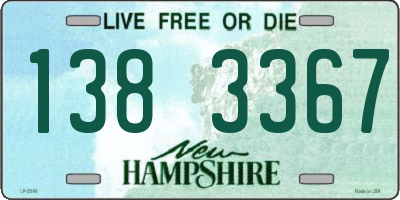 NH license plate 1383367