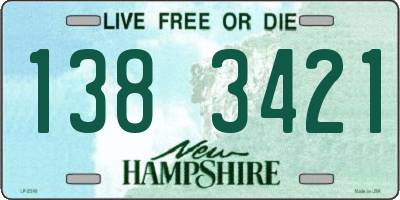 NH license plate 1383421