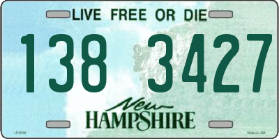 NH license plate 1383427