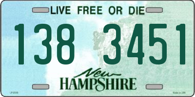 NH license plate 1383451