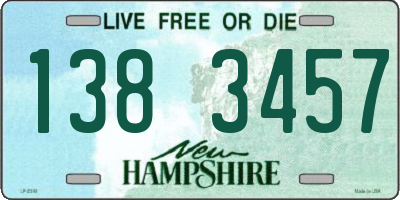 NH license plate 1383457