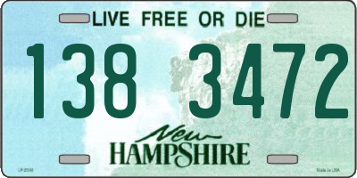 NH license plate 1383472