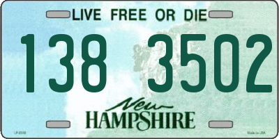 NH license plate 1383502