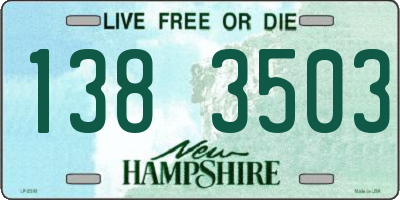 NH license plate 1383503