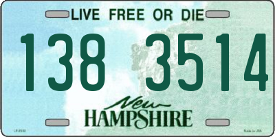 NH license plate 1383514