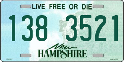 NH license plate 1383521