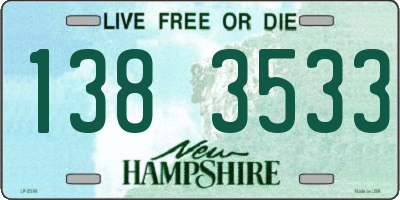NH license plate 1383533
