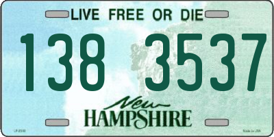 NH license plate 1383537