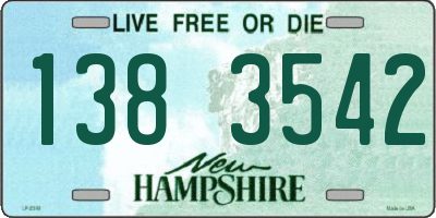 NH license plate 1383542