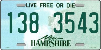 NH license plate 1383543