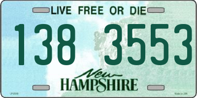 NH license plate 1383553