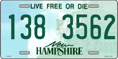 NH license plate 1383562