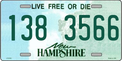 NH license plate 1383566
