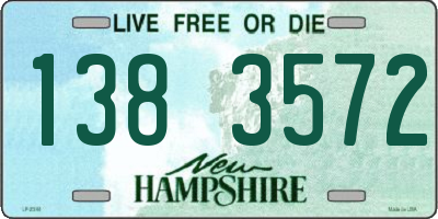 NH license plate 1383572