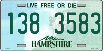 NH license plate 1383583
