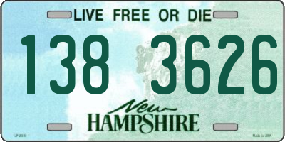 NH license plate 1383626