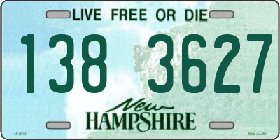 NH license plate 1383627