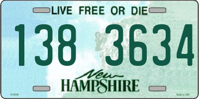 NH license plate 1383634