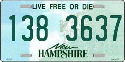 NH license plate 1383637