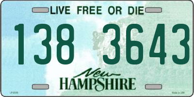 NH license plate 1383643