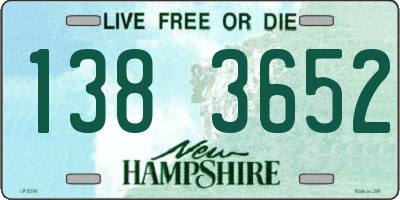 NH license plate 1383652