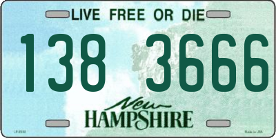 NH license plate 1383666