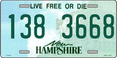 NH license plate 1383668