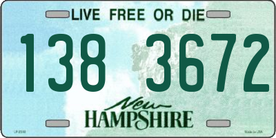 NH license plate 1383672